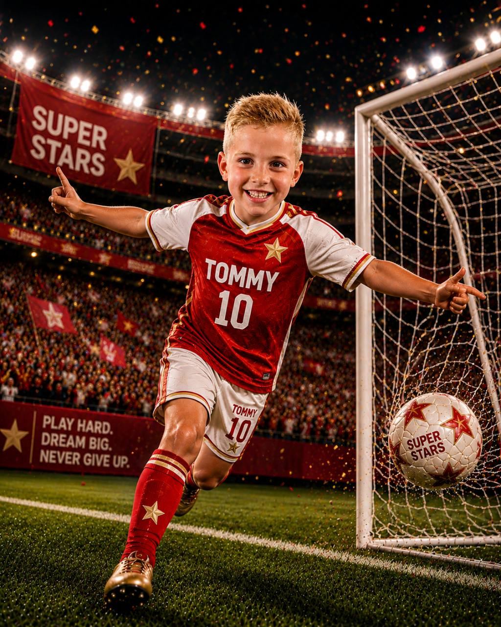 Tommy transformed into a football SuperStars design